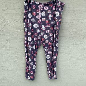 Briefly Stated  Sz 3X Lounger Pajama Pants Tea All Over